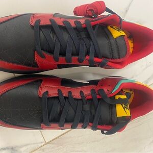 Nike Dunk Low Men's Black and Red Sneakers